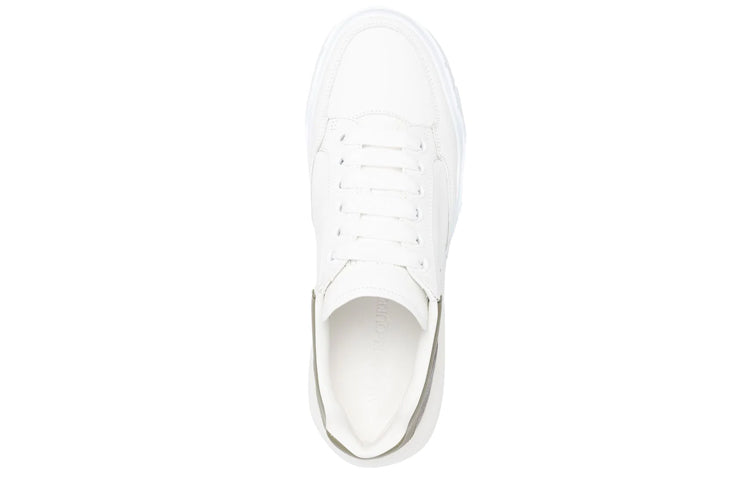 Alexander McQueen Court Trainer 'Beige White Olive Green' 705117WID6H8863 #