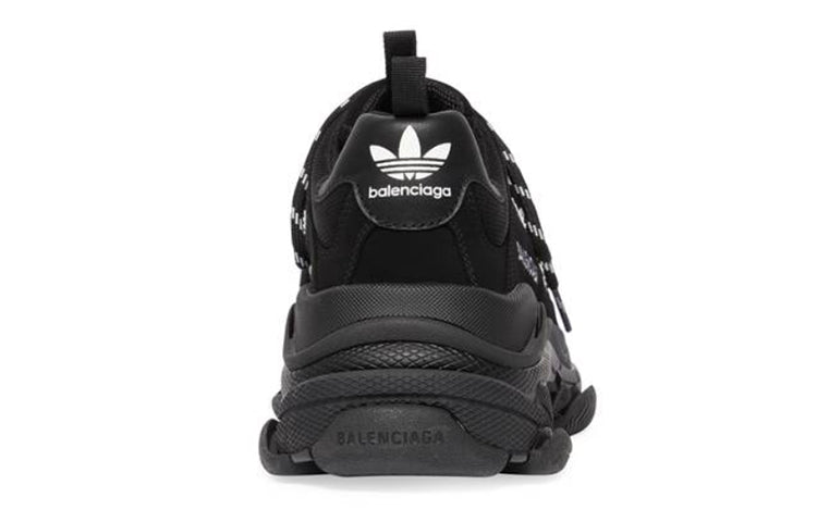 Adidas x Balenciaga Triple S Sneaker 'Black White' 712821W2ZB21090 #