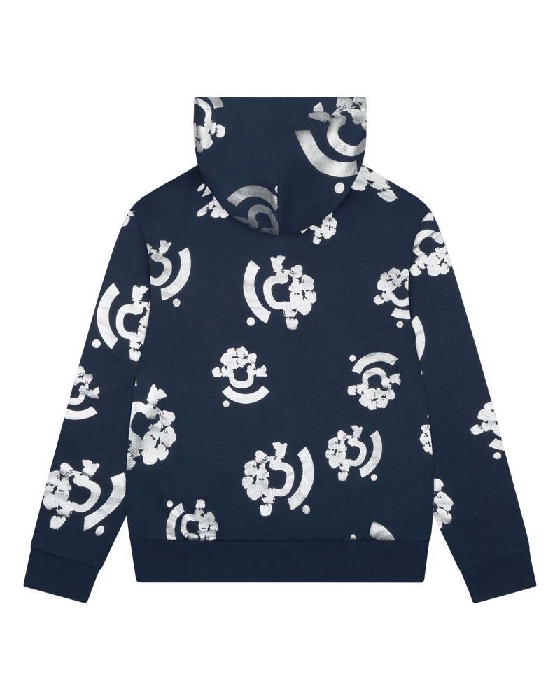 Bstroy Tears Zip Hoodie Blue