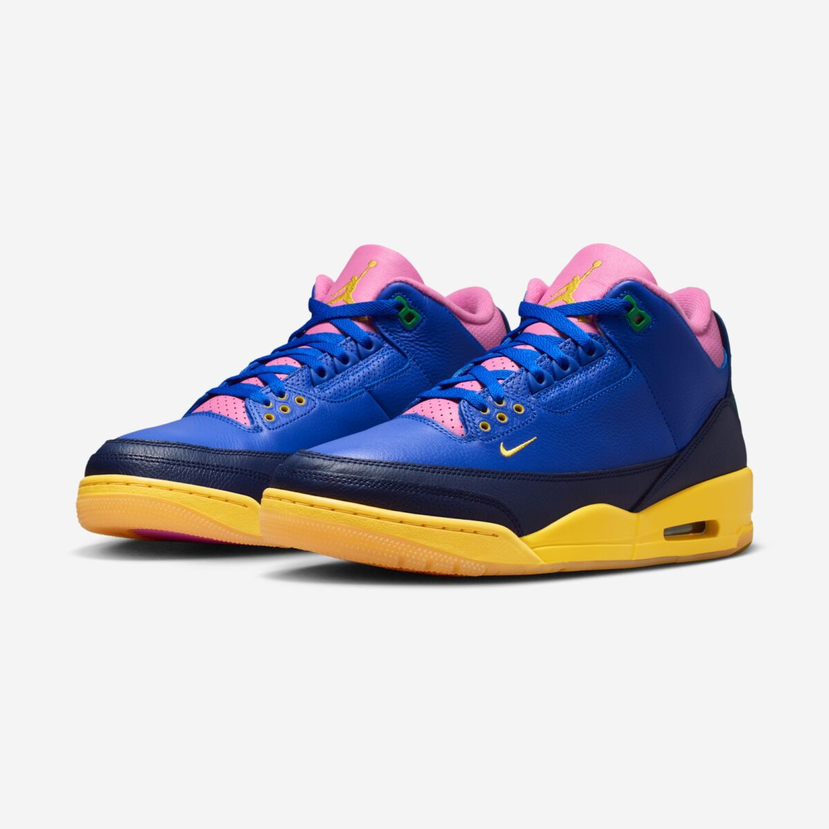 Air Jordan 3 Retro Blue Pink Yellow