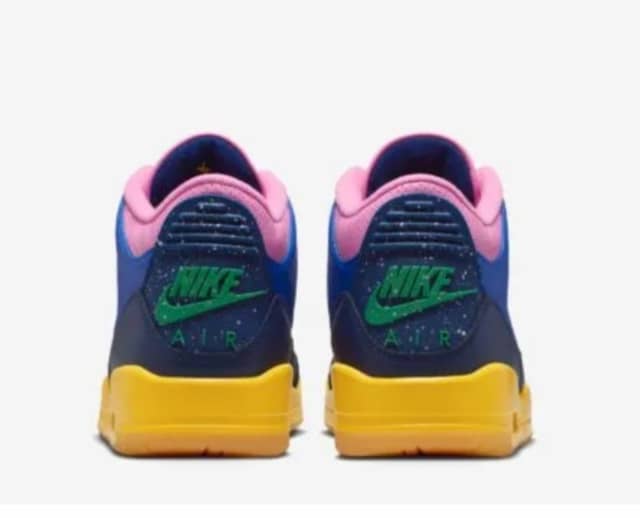 Air Jordan 3 Retro Blue Pink Yellow