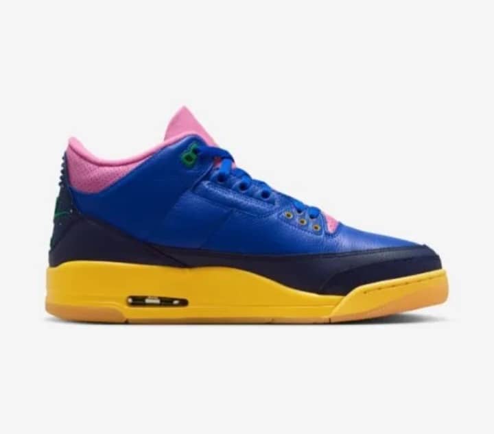 Air Jordan 3 Retro Blue Pink Yellow