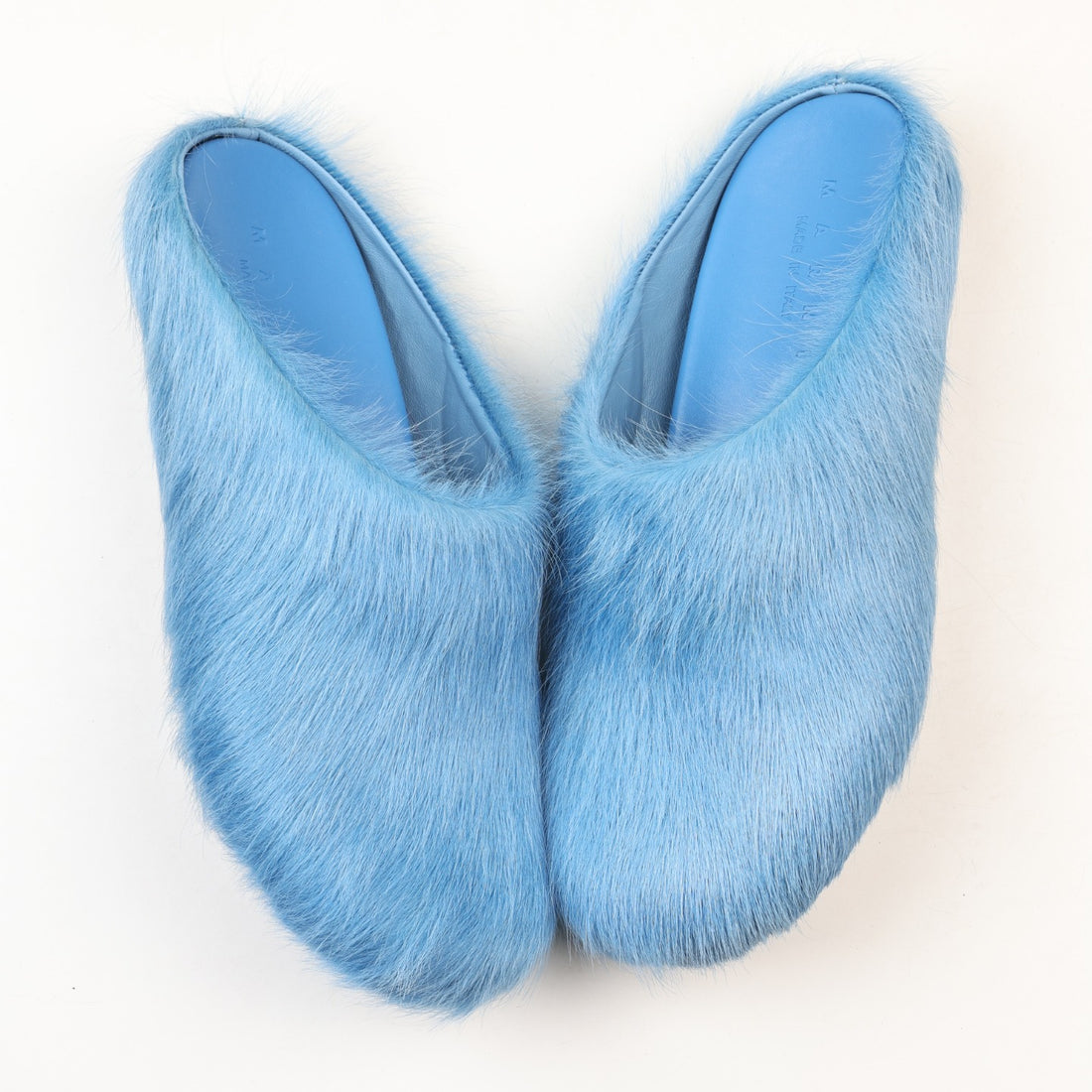 Marni Long-Hair Faux-Fur Mules