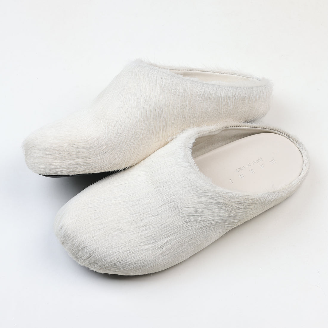 Marni Long-Hair Faux-Fur Mules