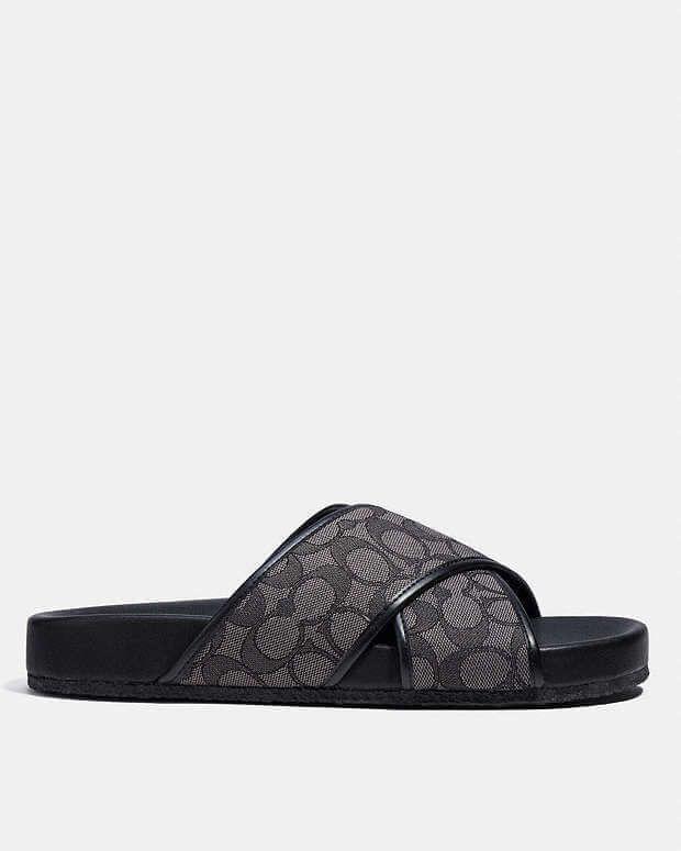 Coach Signature Cross Sandals