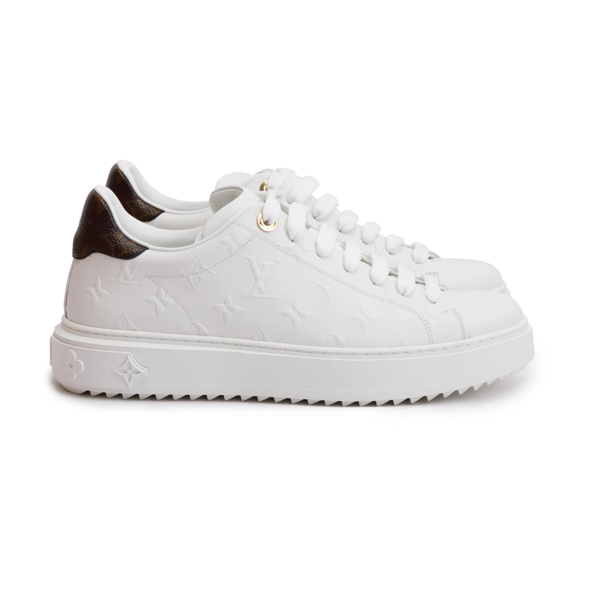 Louis Vuitton Time Out Monogram White & Brown Sneakers