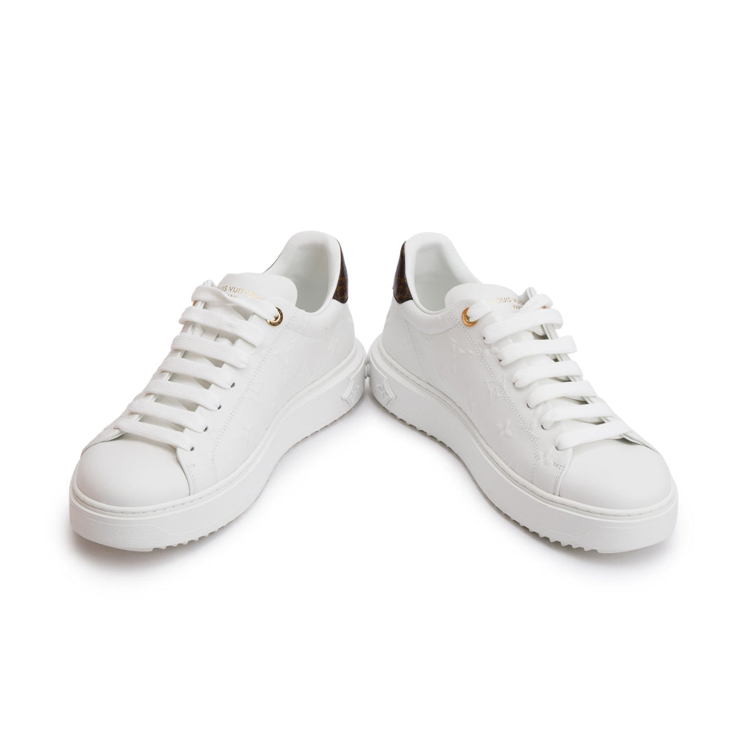Louis Vuitton Time Out Monogram White & Brown Sneakers